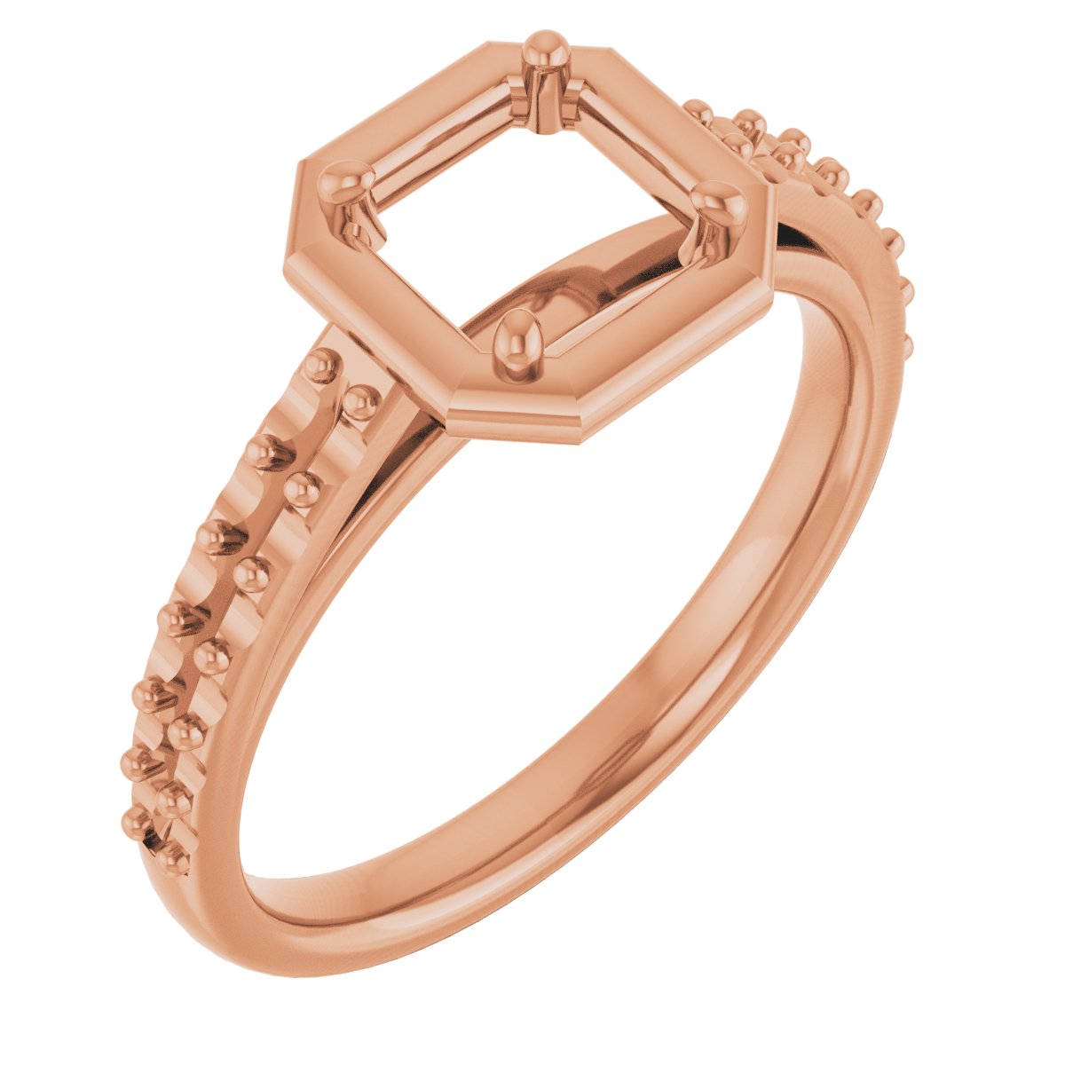 4-Prong Accented Bezel-Style Engagement Ring