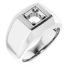 Continuum Sterling Silver 6 mm Round Mens Ring Mounting