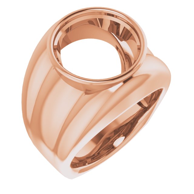 Grooved Bezel-Set Ring