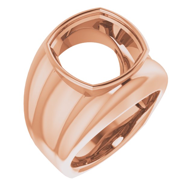 Grooved Bezel-Set Ring