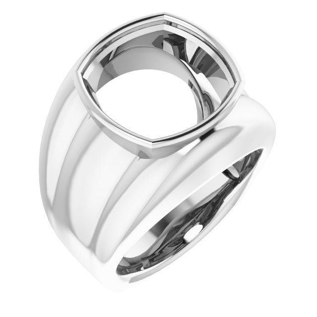 Grooved Bezel-Set Ring