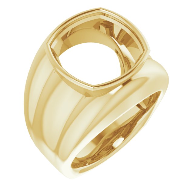 Grooved Bezel-Set Ring