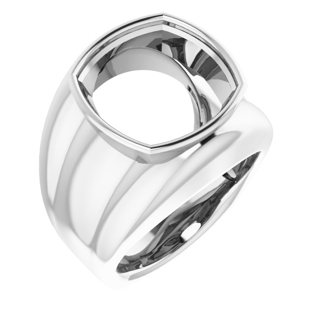 Grooved Bezel-Set Ring
