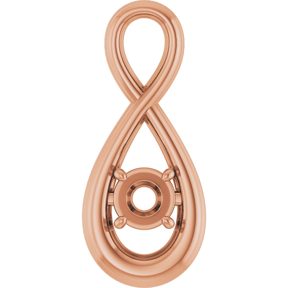 Infinity-Inspired Solitaire Pendant