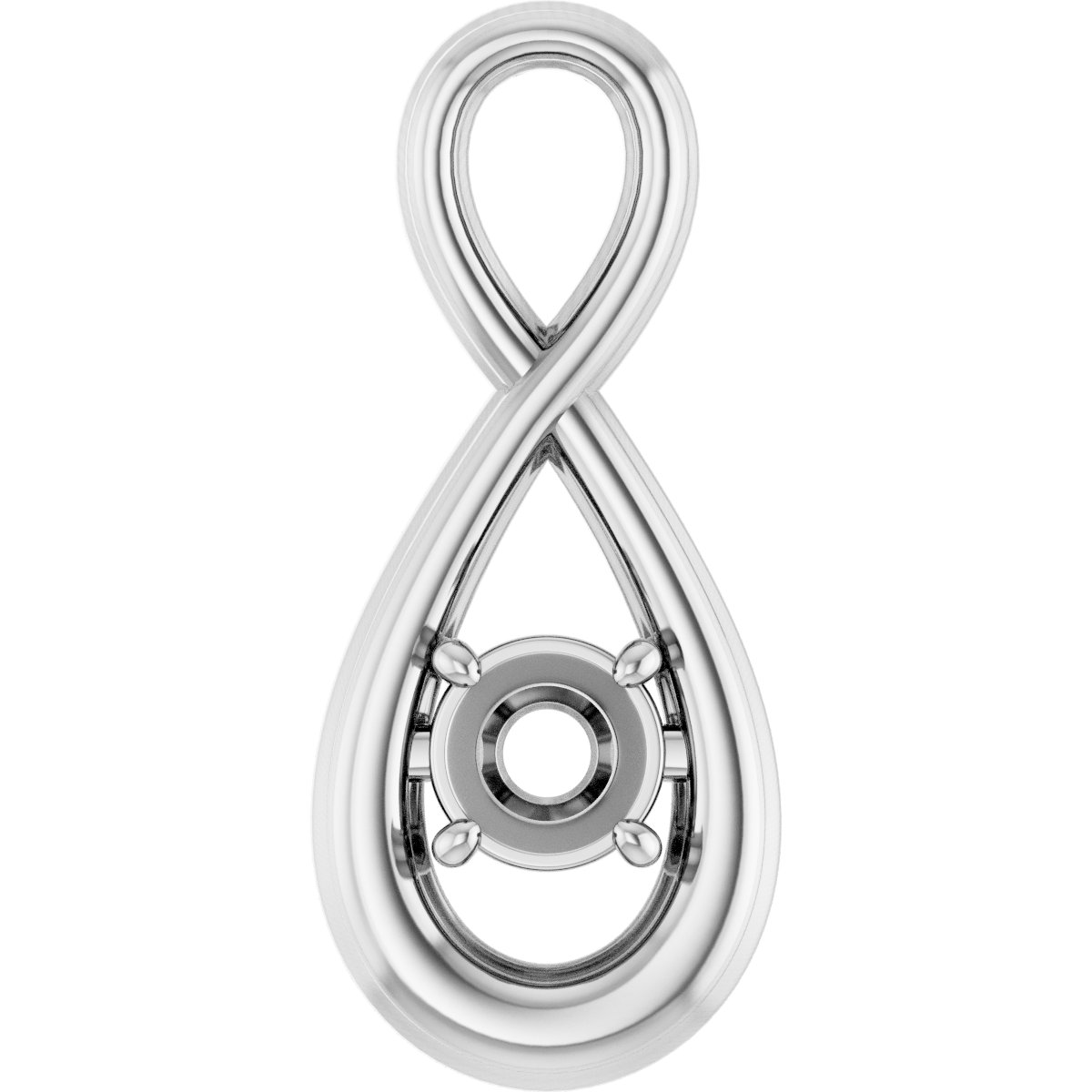 Infinity-Inspired Solitaire Pendant