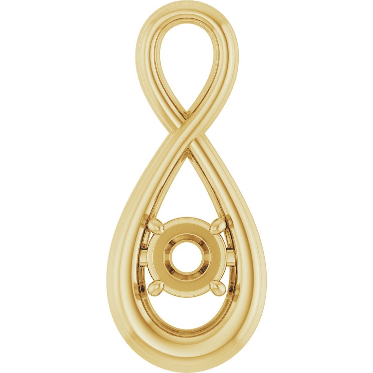 Infinity-Inspired Solitaire Pendant
