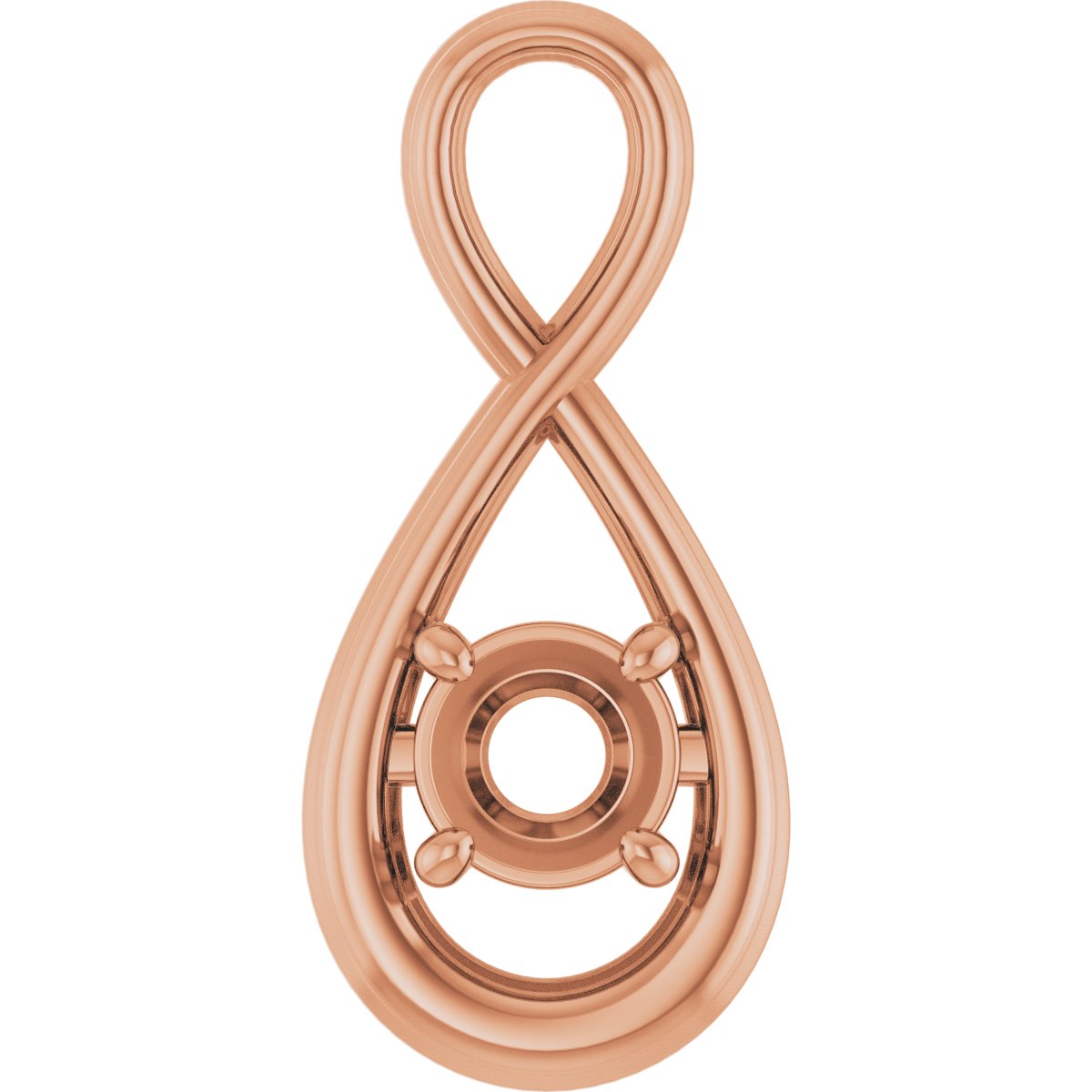 Infinity-Inspired Solitaire Pendant