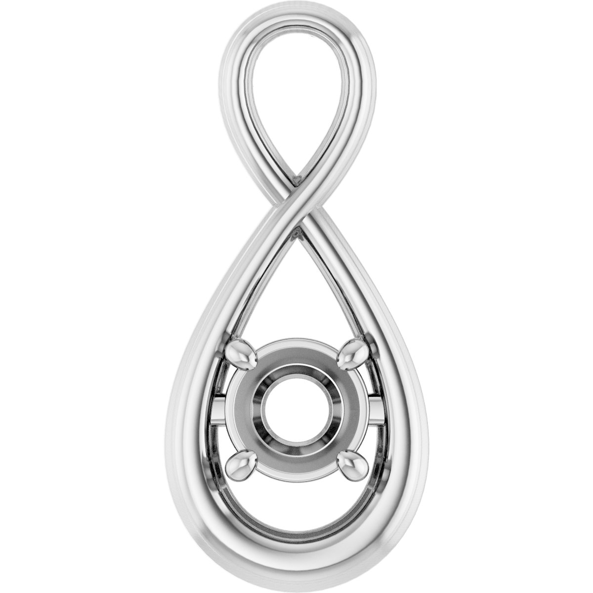 Infinity-Inspired Solitaire Pendant