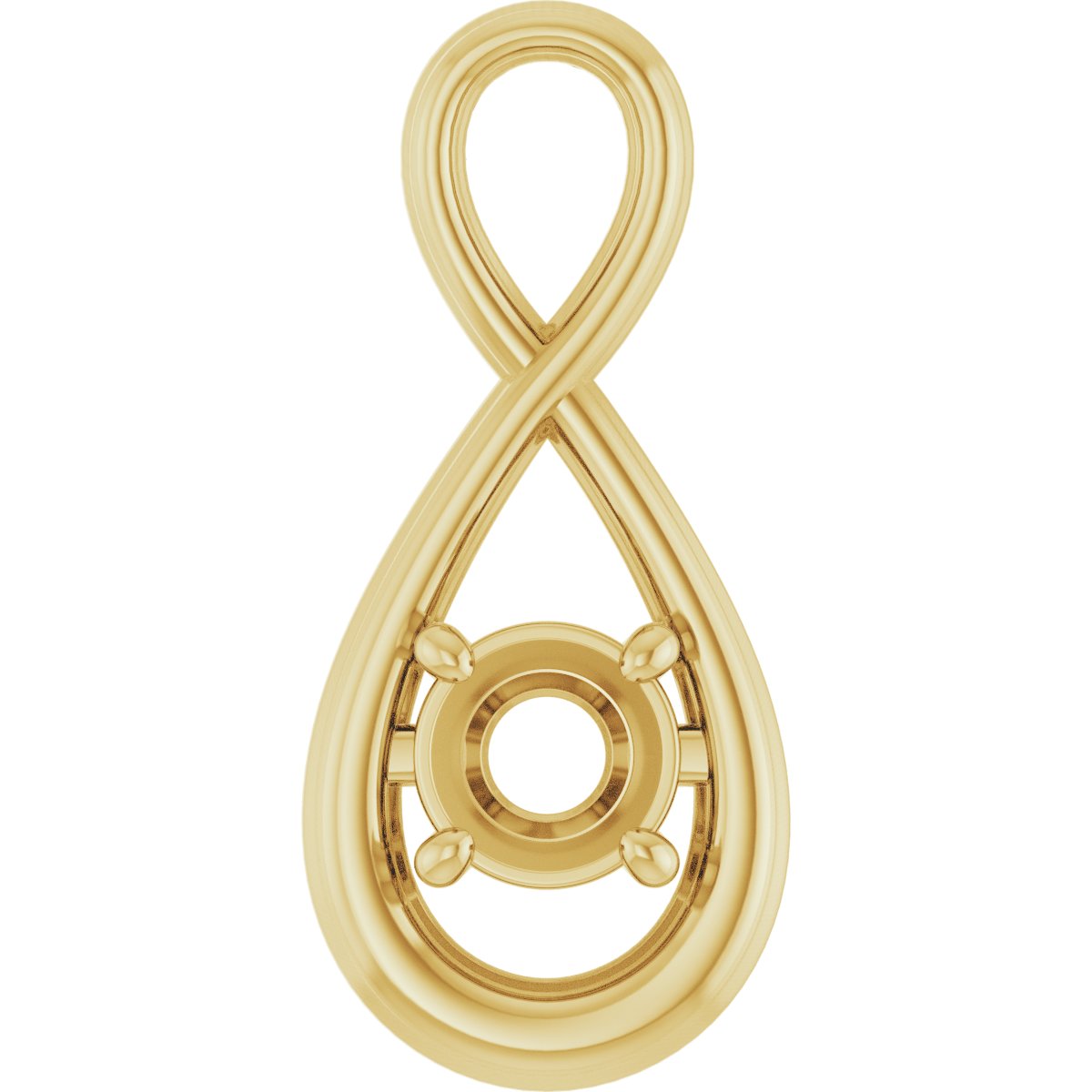 Infinity-Inspired Solitaire Pendant