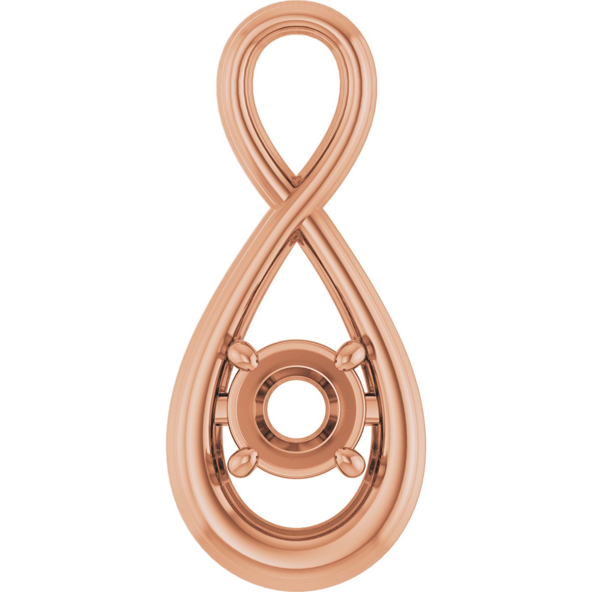 Infinity-Inspired Solitaire Pendant