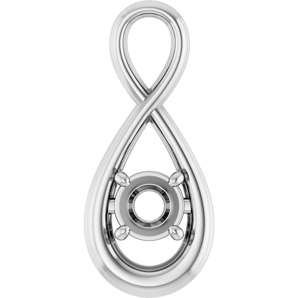 Infinity-Inspired Solitaire Pendant