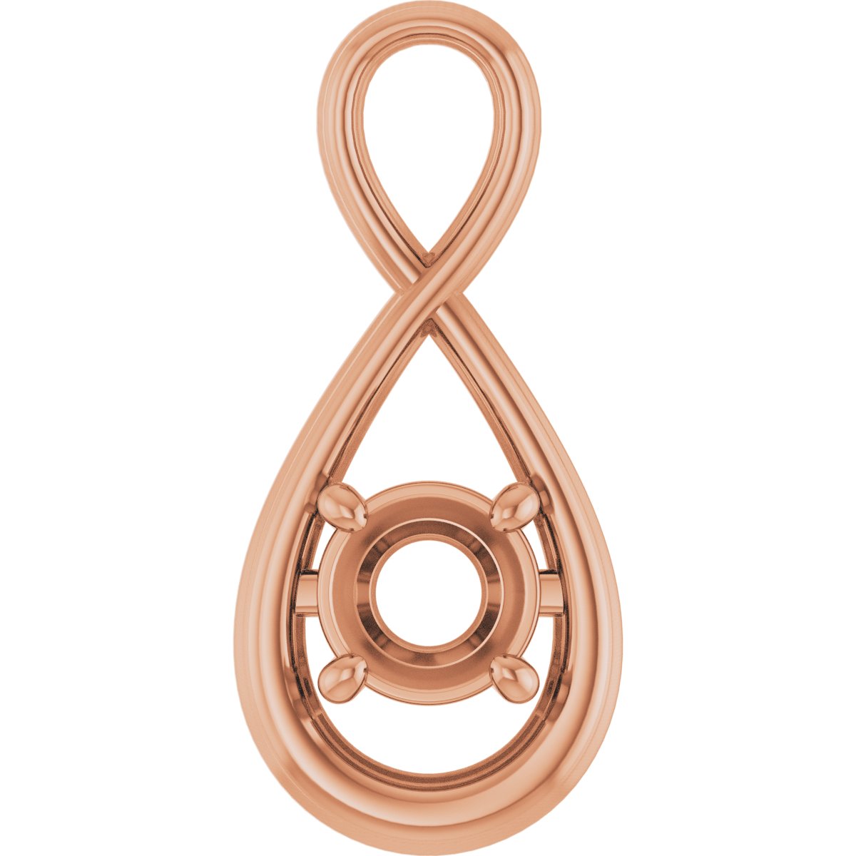 Infinity-Inspired Solitaire Pendant