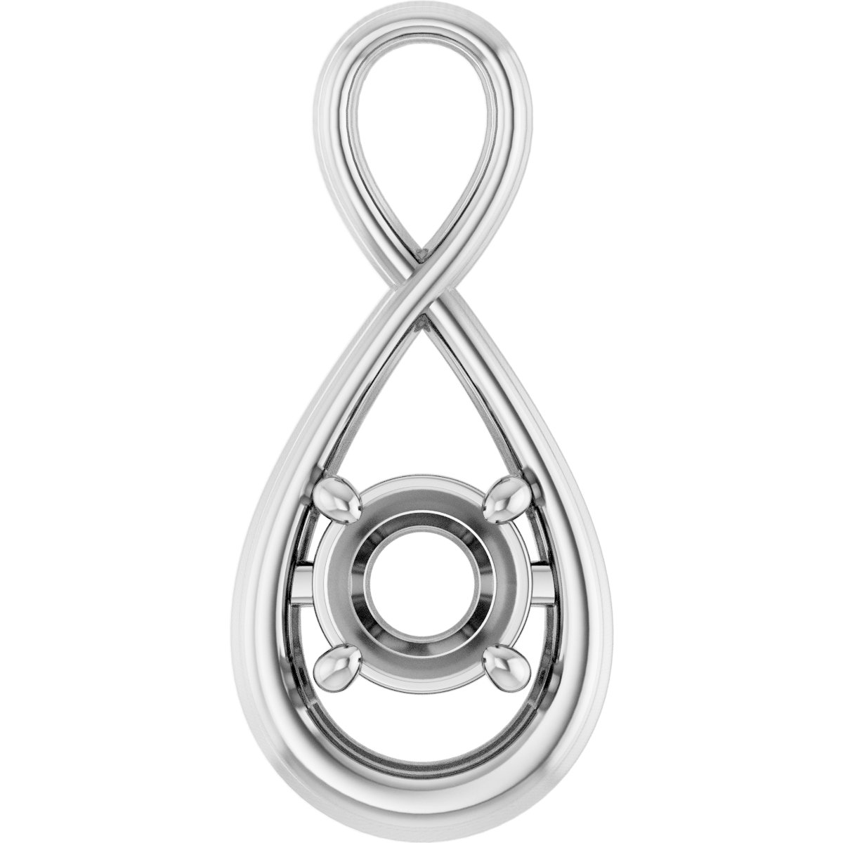 Infinity-Inspired Solitaire Pendant