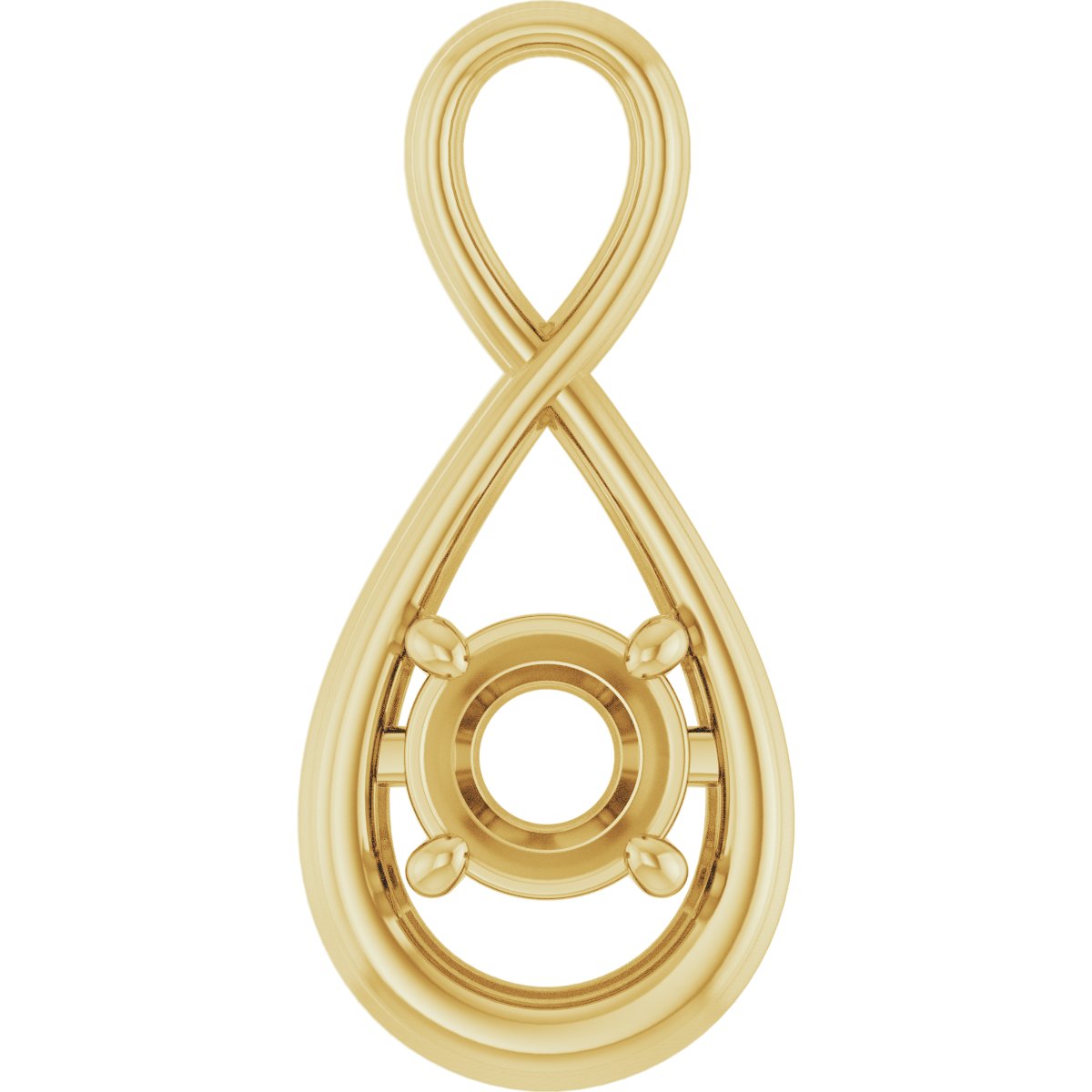 Infinity-Inspired Solitaire Pendant