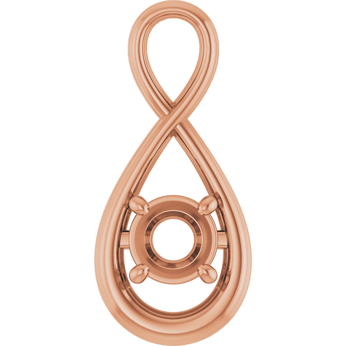 Infinity-Inspired Solitaire Pendant