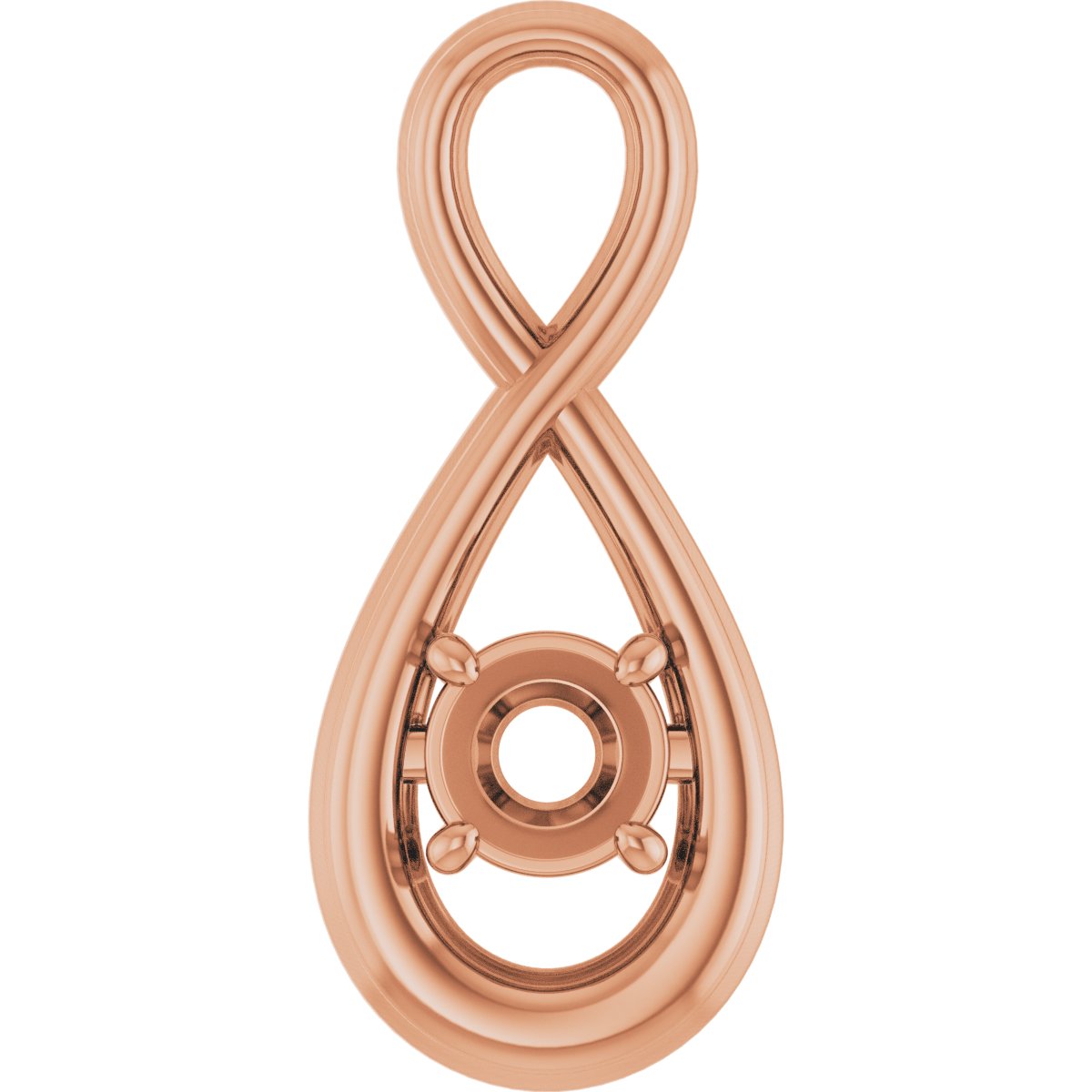 Infinity-Inspired Solitaire Pendant