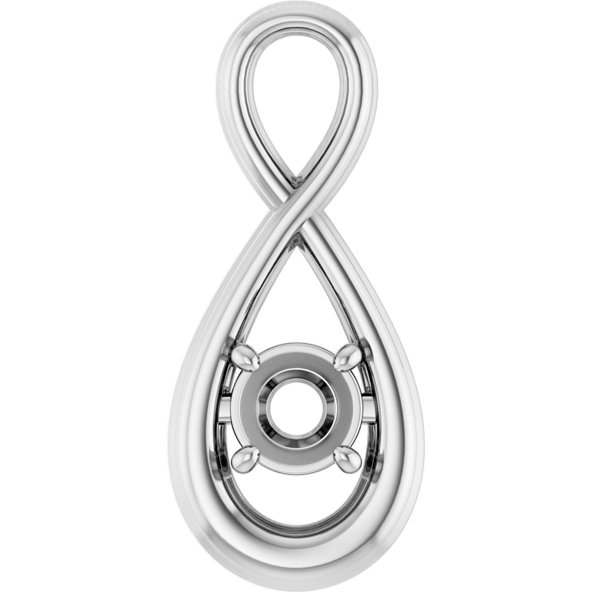 Infinity-Inspired Solitaire Pendant