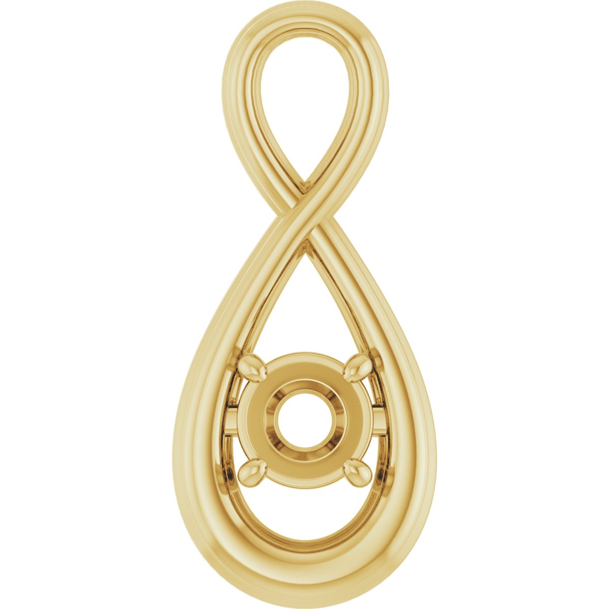 Infinity-Inspired Solitaire Pendant