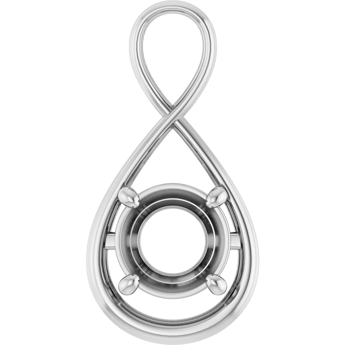 Infinity-Inspired Solitaire Pendant