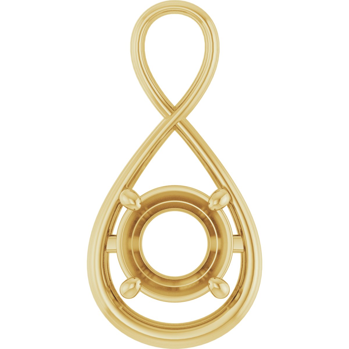 Infinity-Inspired Solitaire Pendant