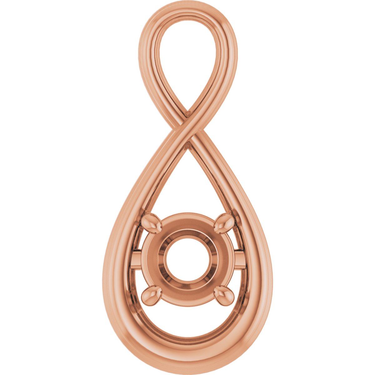 Infinity-Inspired Solitaire Pendant
