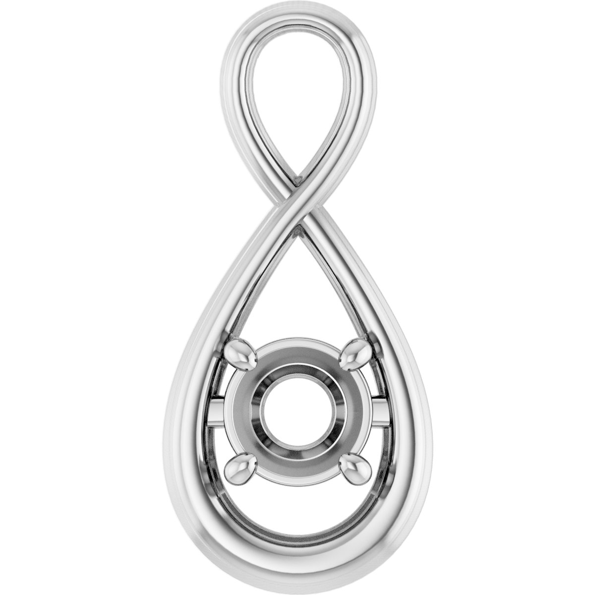 Infinity-Inspired Solitaire Pendant
