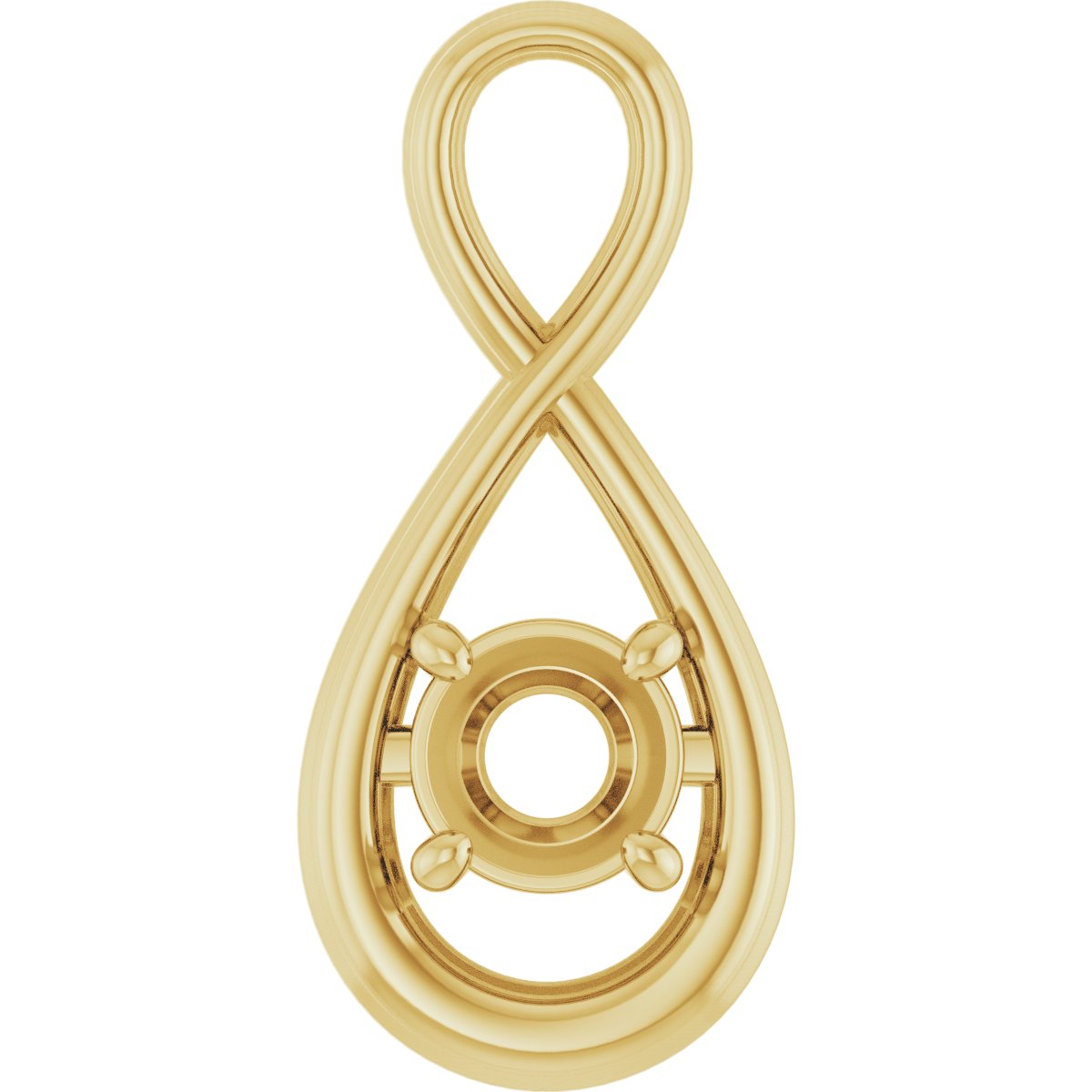 Infinity-Inspired Solitaire Pendant