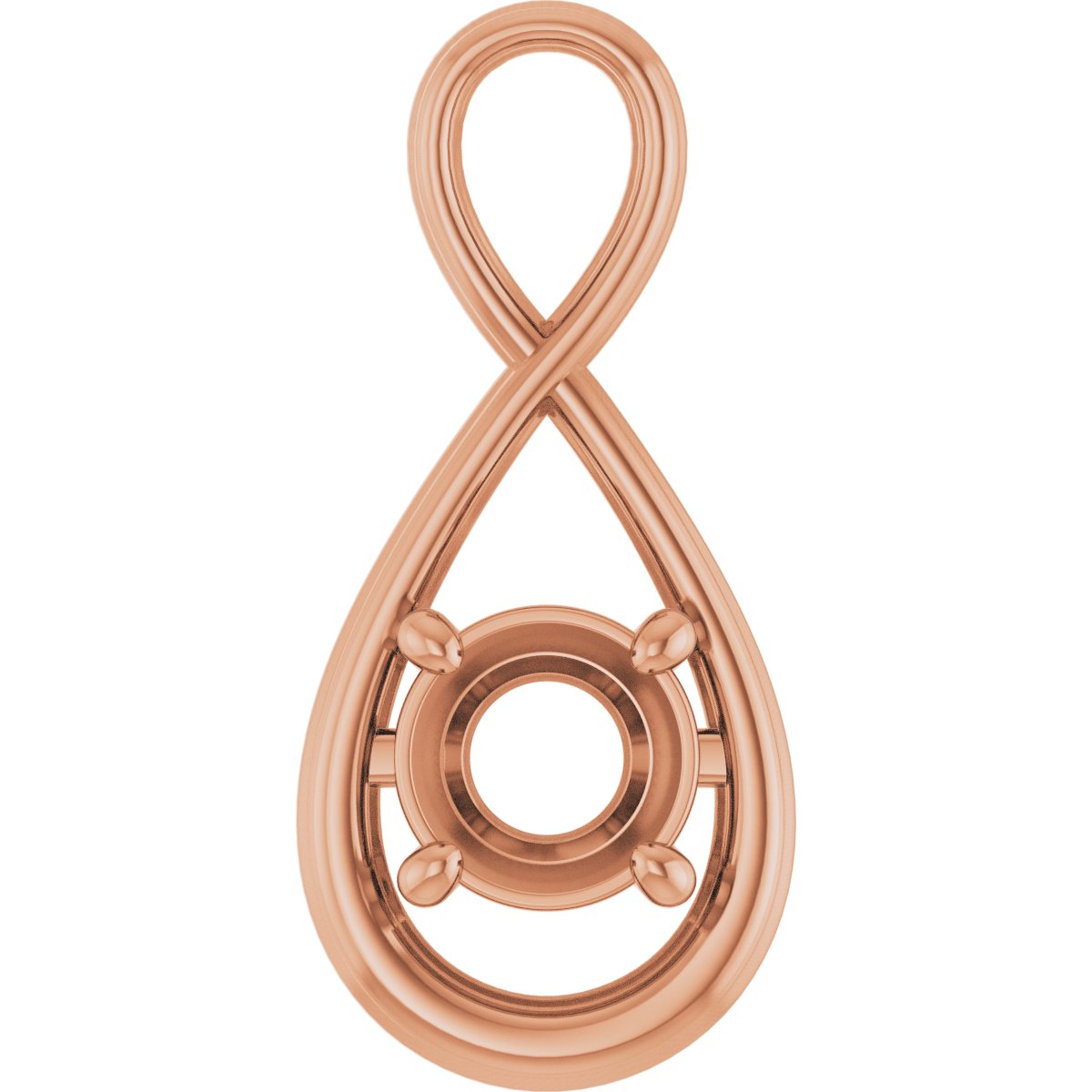 Infinity-Inspired Solitaire Pendant