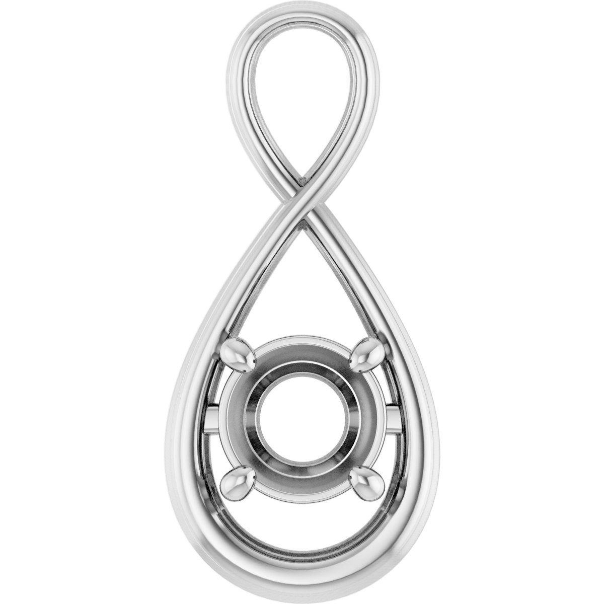 Infinity-Inspired Solitaire Pendant
