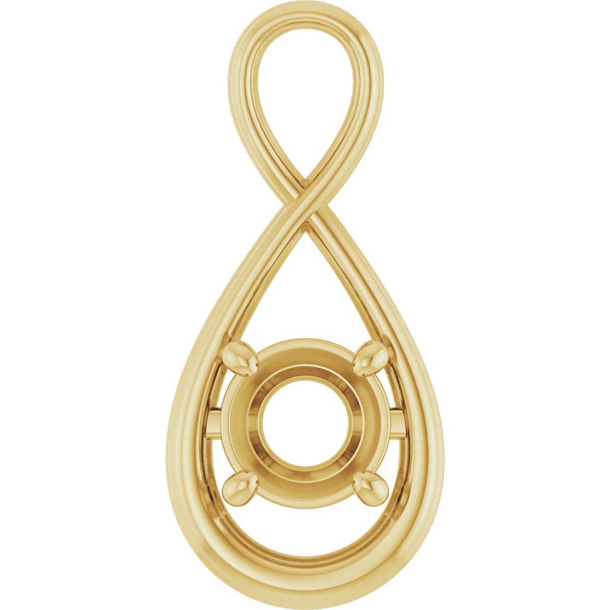 Infinity-Inspired Solitaire Pendant