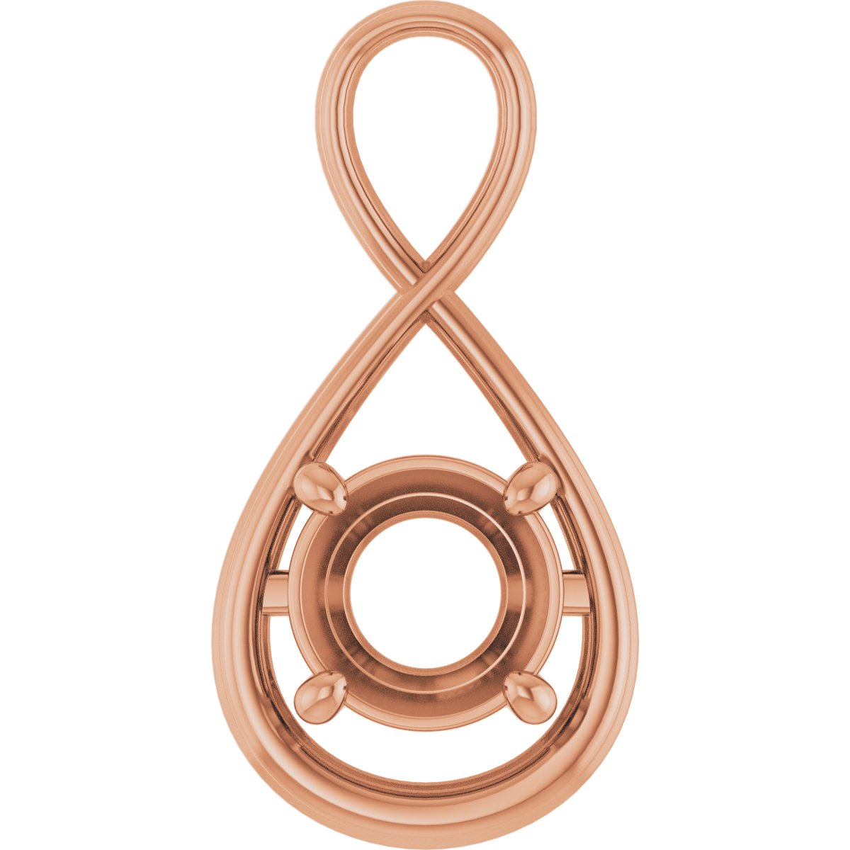 Infinity-Inspired Solitaire Pendant