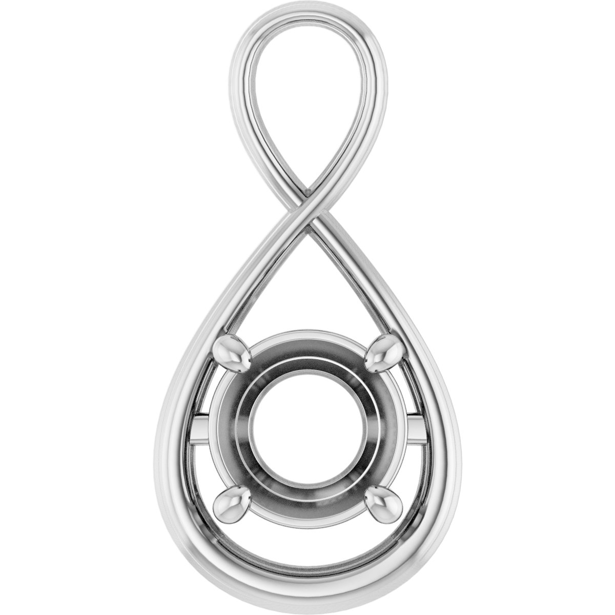 Infinity-Inspired Solitaire Pendant