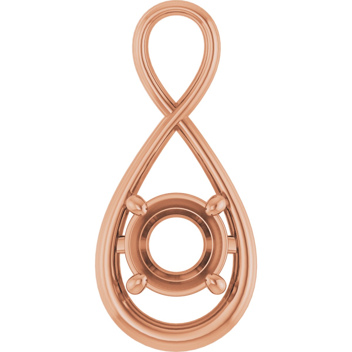 Infinity-Inspired Solitaire Pendant