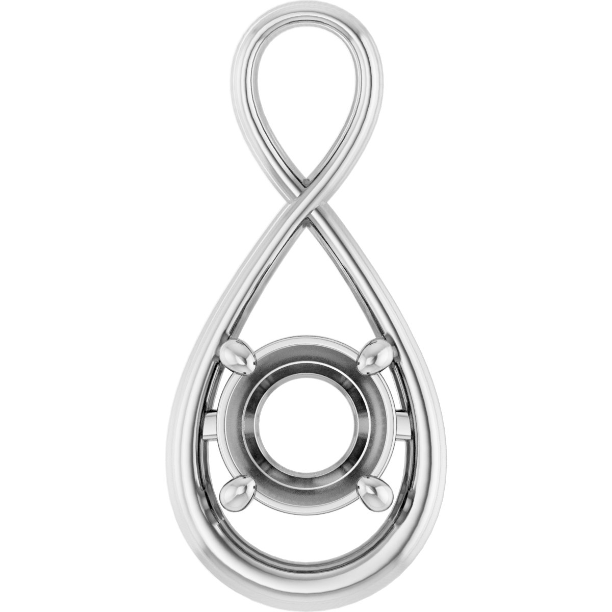 Infinity-Inspired Solitaire Pendant