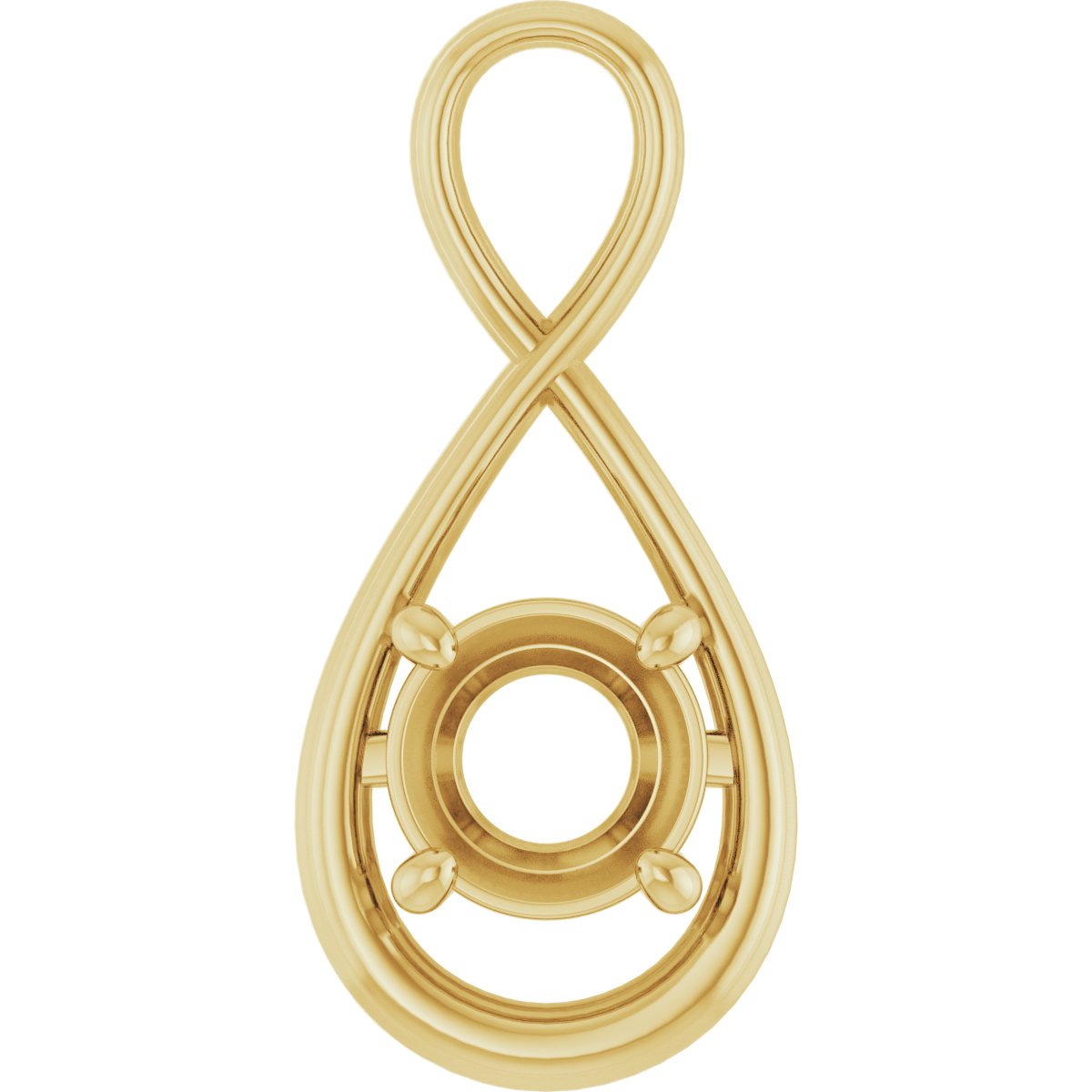 Infinity-Inspired Solitaire Pendant