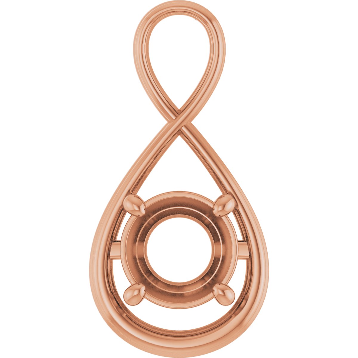 Infinity-Inspired Solitaire Pendant