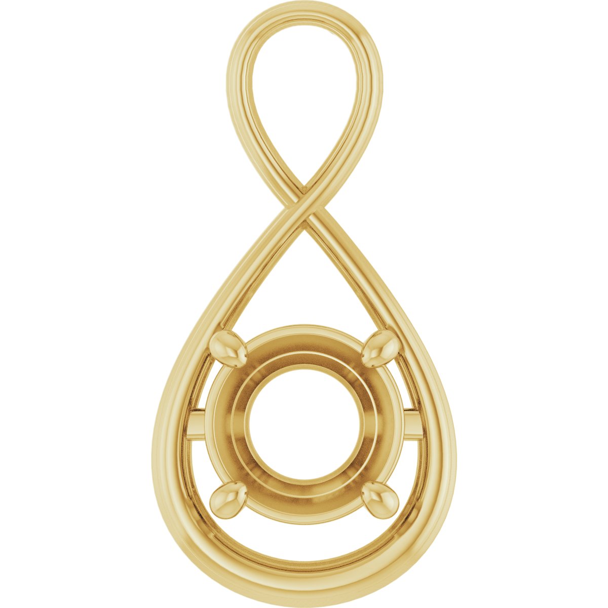 Infinity-Inspired Solitaire Pendant