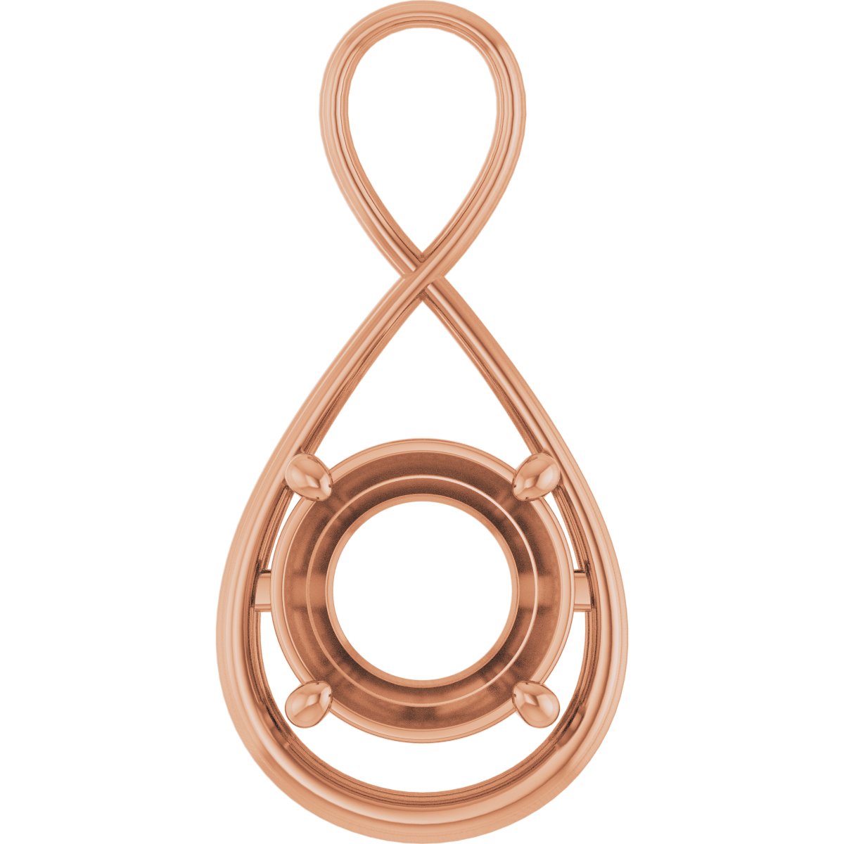 Infinity-Inspired Solitaire Pendant