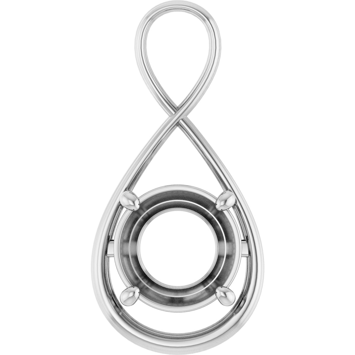 Infinity-Inspired Solitaire Pendant