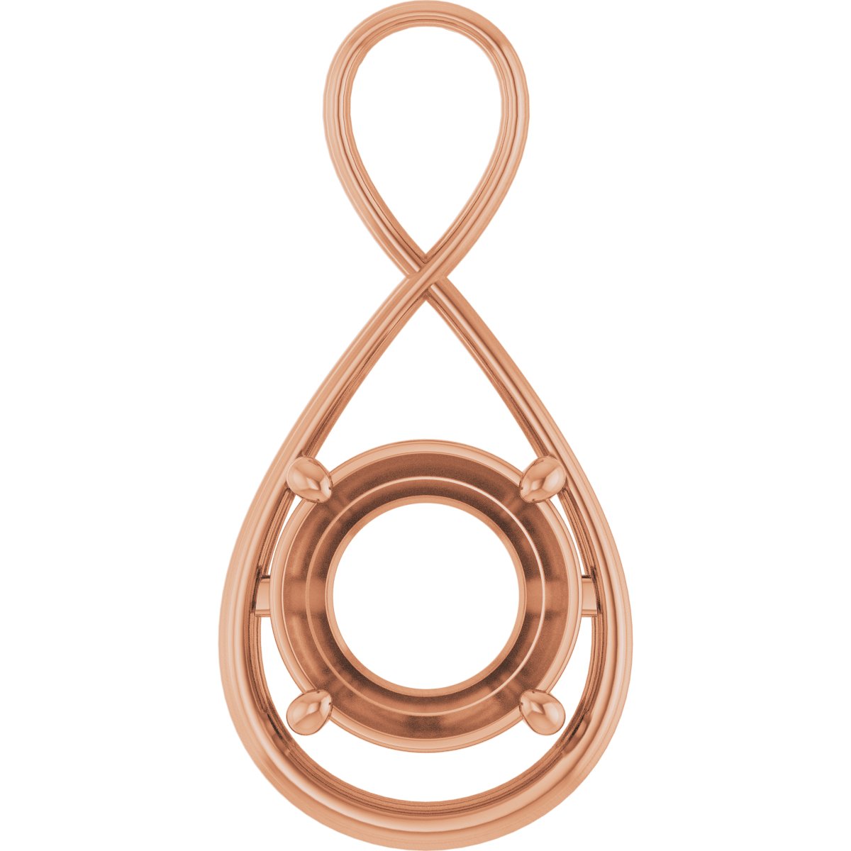 Infinity-Inspired Solitaire Pendant