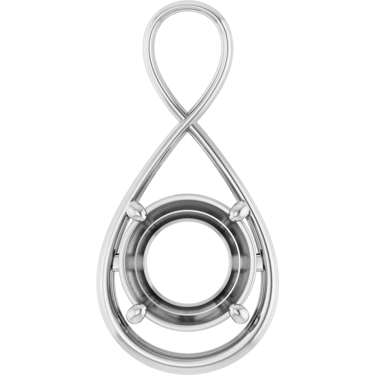 Infinity-Inspired Solitaire Pendant