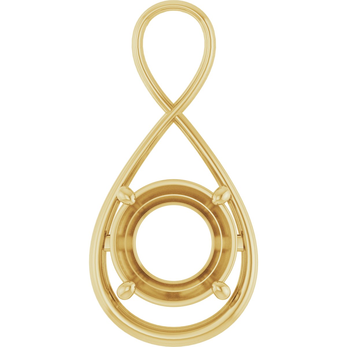 Infinity-Inspired Solitaire Pendant