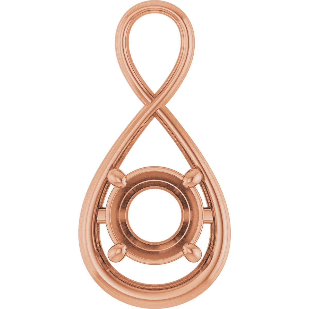 Infinity-Inspired Solitaire Pendant