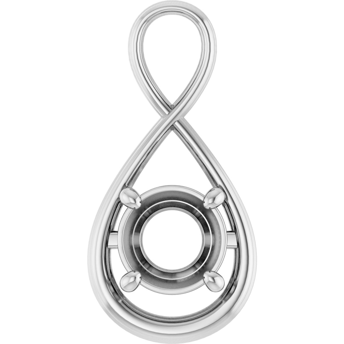 Infinity-Inspired Solitaire Pendant