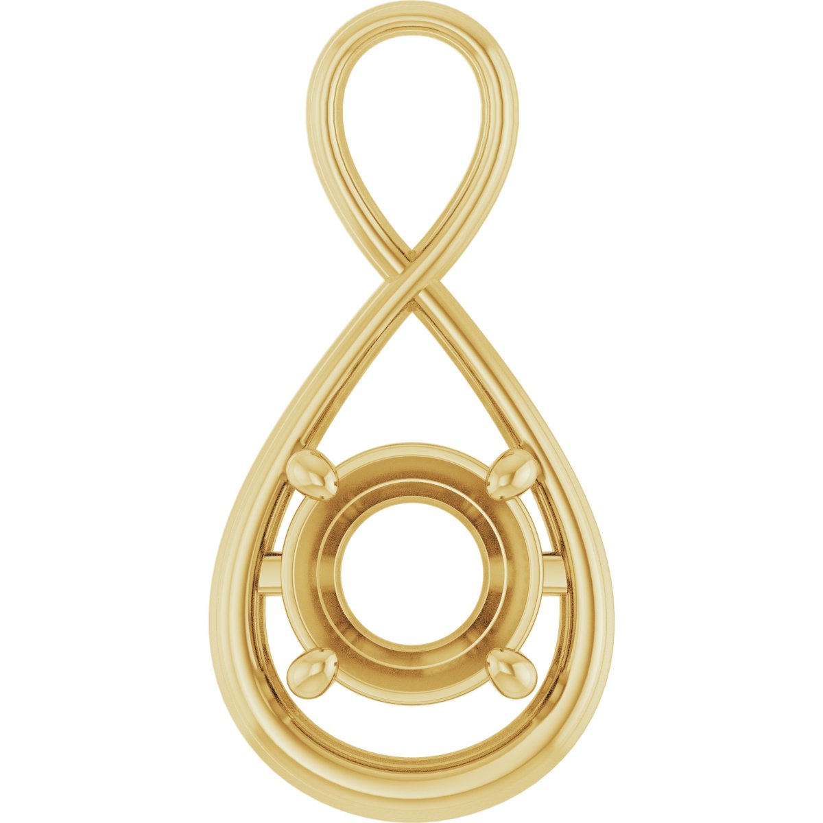 Infinity-Inspired Solitaire Pendant