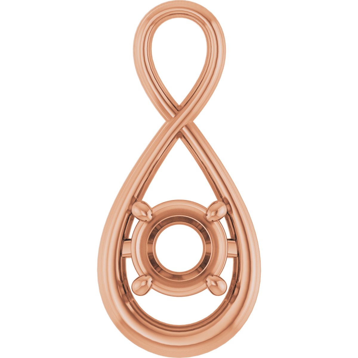 Infinity-Inspired Solitaire Pendant