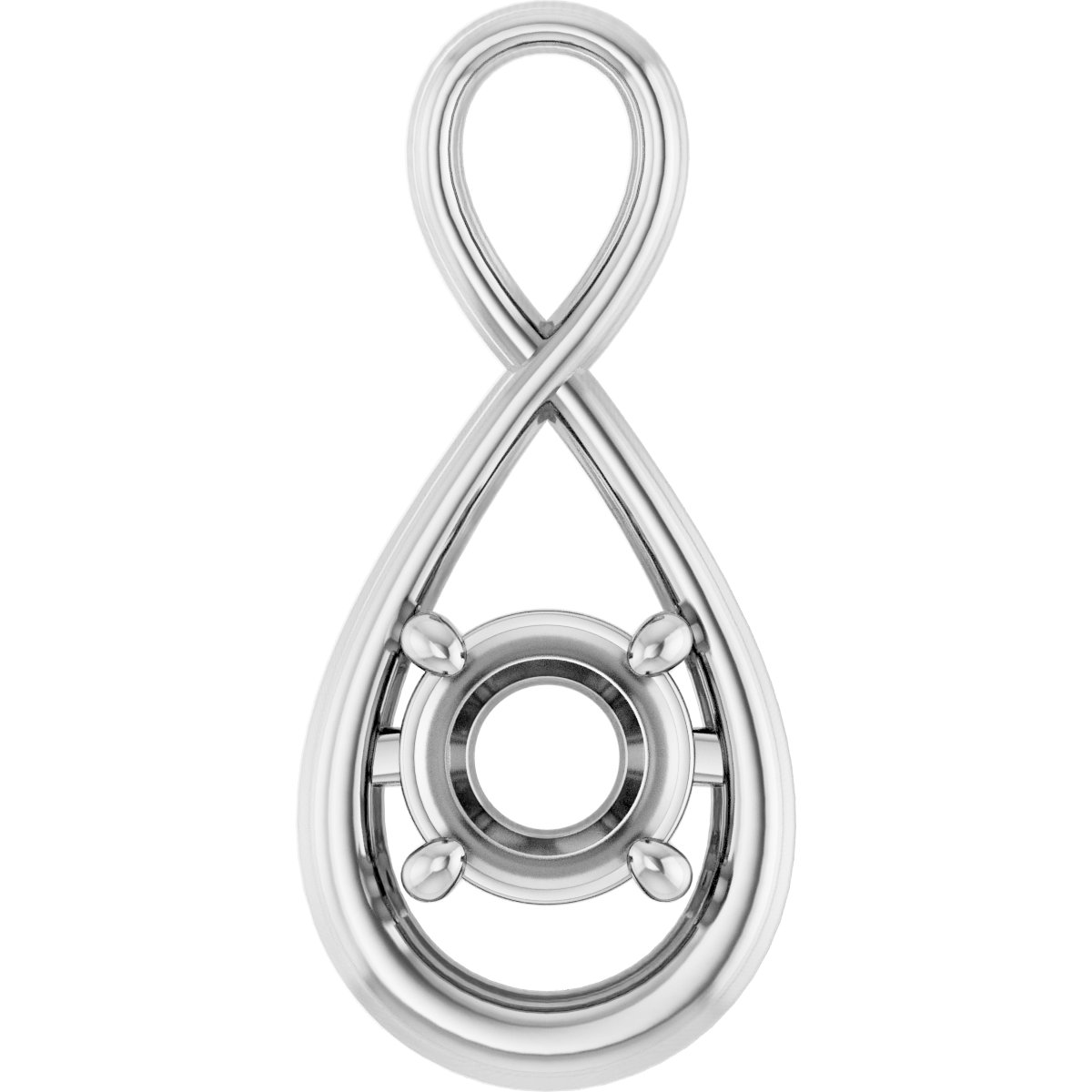 Infinity-Inspired Solitaire Pendant