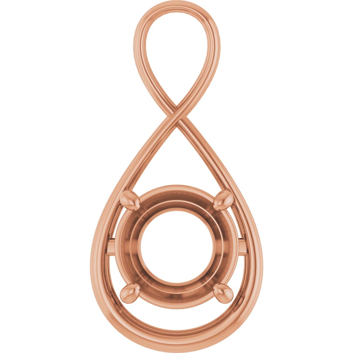 Infinity-Inspired Solitaire Pendant