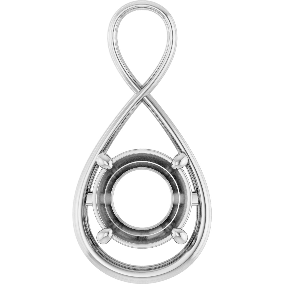 Infinity-Inspired Solitaire Pendant