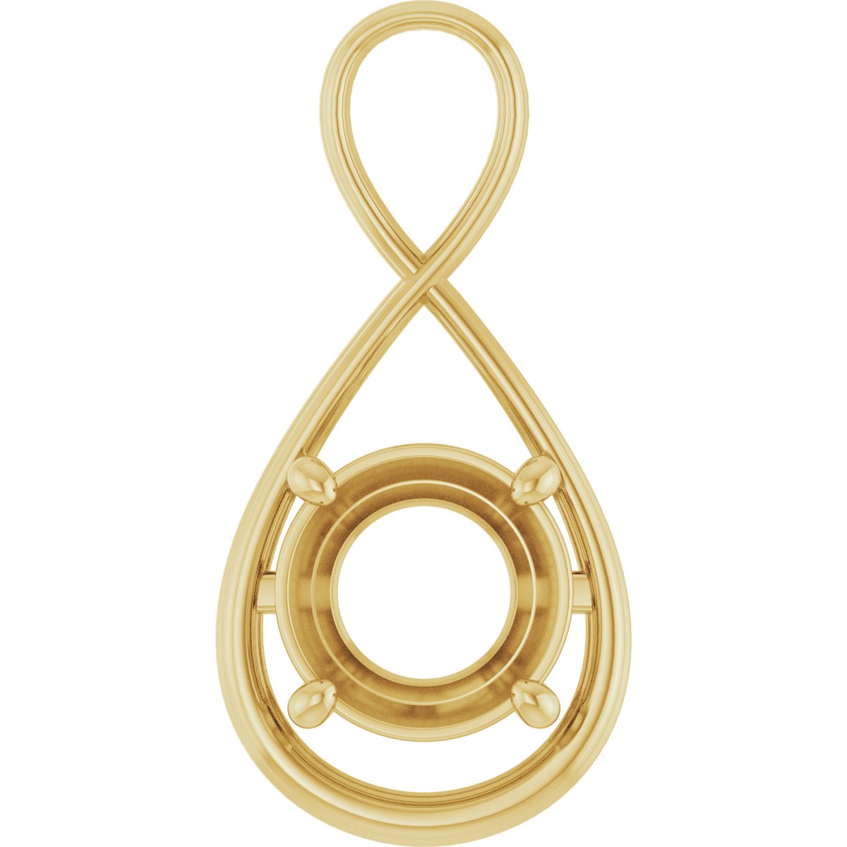 Infinity-Inspired Solitaire Pendant